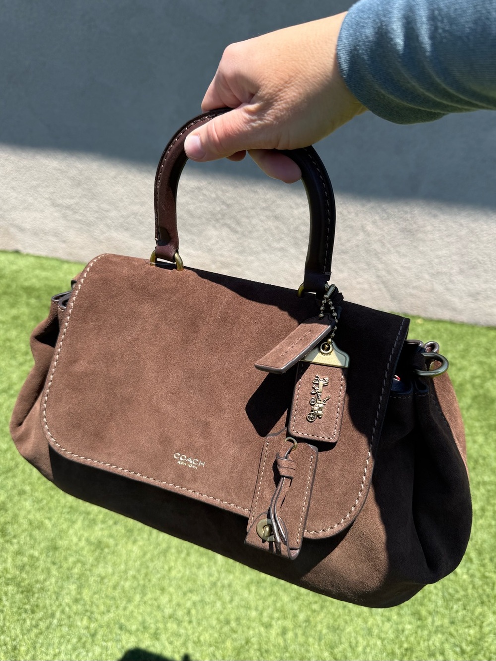 Coach Slouchy Rogue Chocolate Brown Suede NWT - Rare, Limited Release